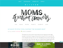 Tablet Screenshot of momswithoutanswers.com